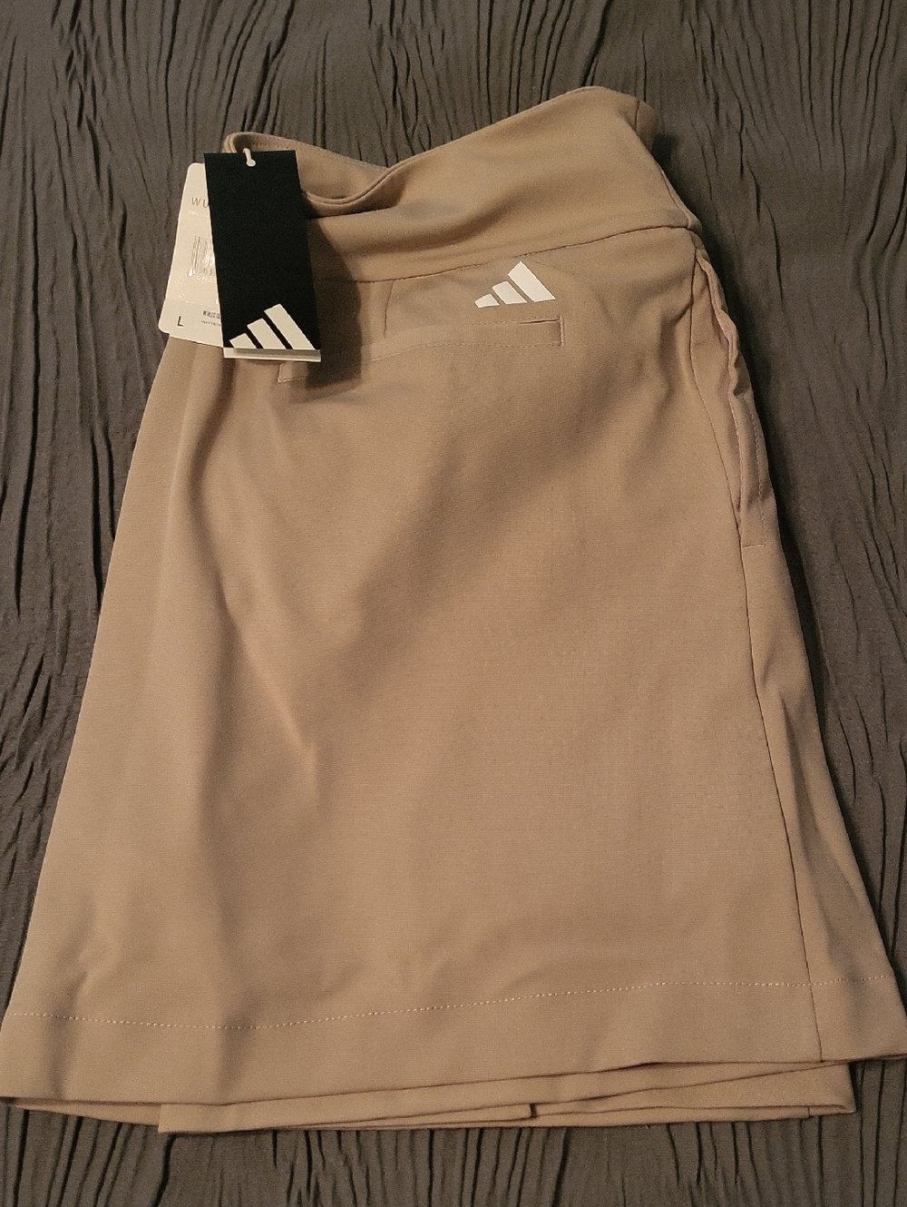 NWT adidas Beige A-Line Athletic Skort with Subtle Logo